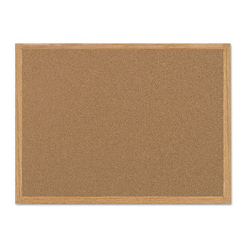 MasterVision® Value Cork Bulletin Board With Oak Frame, 36 X 48, Natural freeshipping - TVN Wholesale